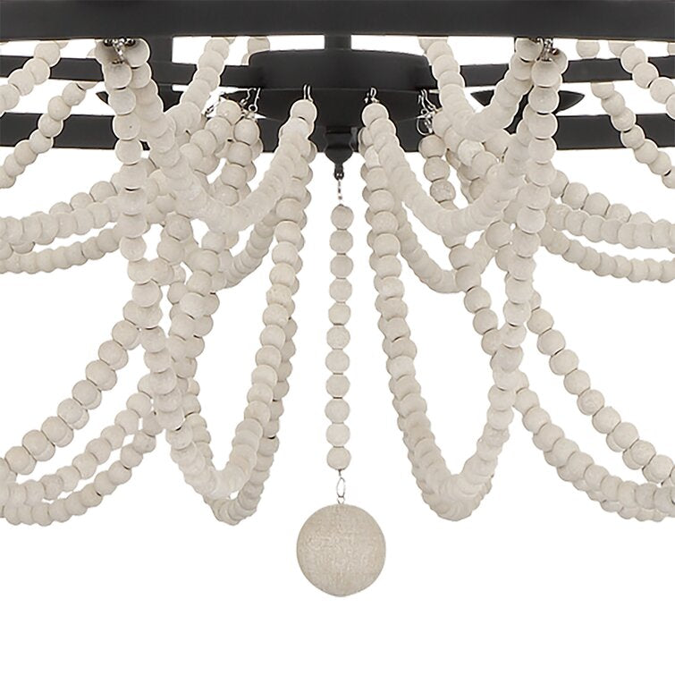 12 - Light Steel Dimmable Candle Style Wagon Wheel Chandelier